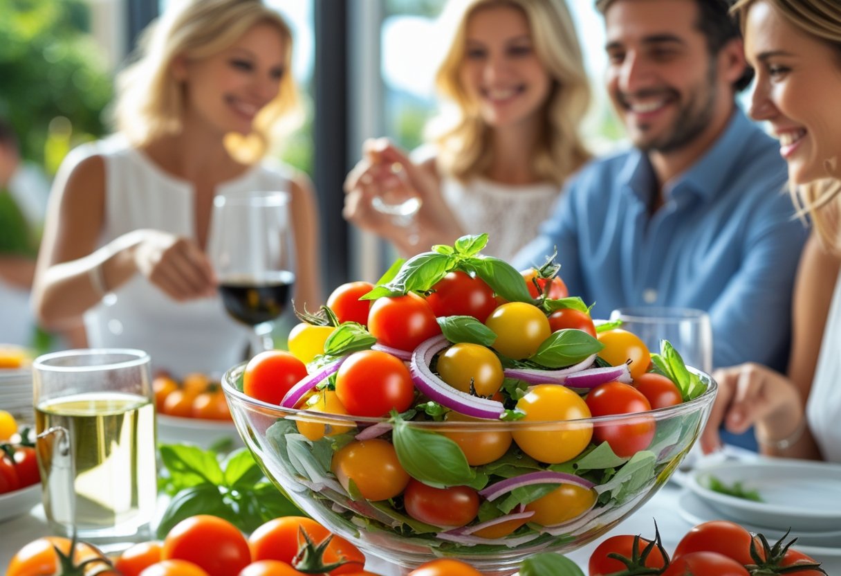 Saadan serverer du laekkert tomatsalat med friske ingredienser til din naeste fest